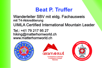 Business card of Beat P. Truffer